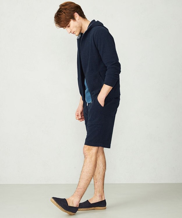 JOSEPH ABBOUD MOUNTAIN 【SPACE／UNISEX】ベアフリース パーカー ネイビー系