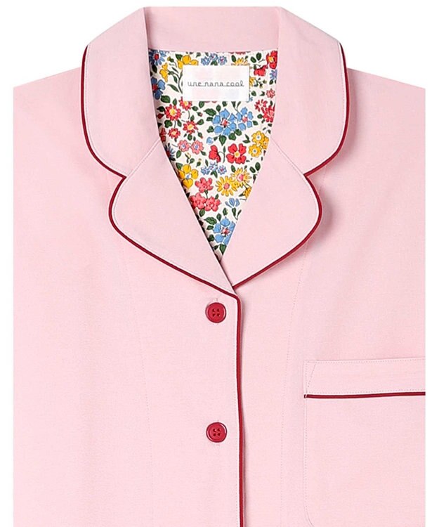 une nana cool 【綿混】両染ジャージ半袖パジャマ MADE WITH LIBERTY FABRIC PO