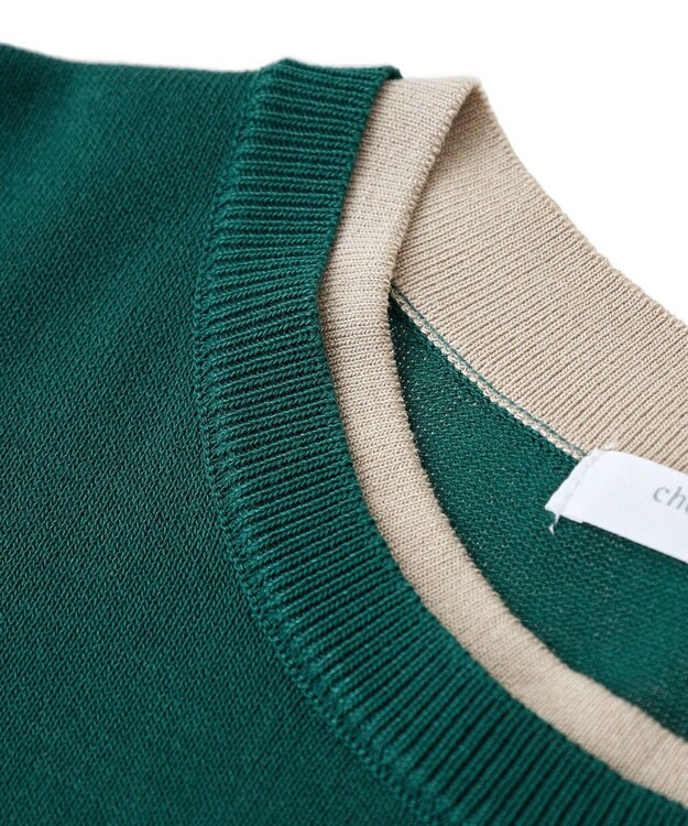 Green Parks 冷やっとすずやかレイヤーニットプルオーバ Green