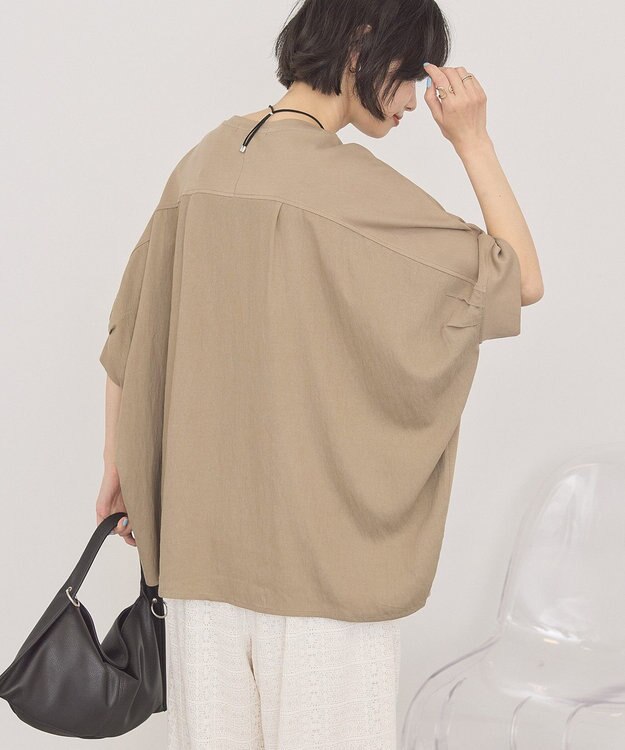 AMERICAN HOLIC 異素材コクーンプルオーバー Mocha