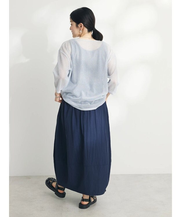 CRAFT STANDARD BOUTIQUE シアーストライププルオーバー Blue