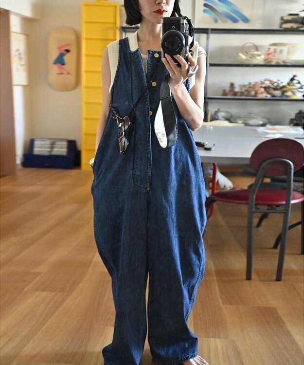 anuke デニムブルー サロペット セール】Denim Overall（サロペット/オーバーオール）｜anuke