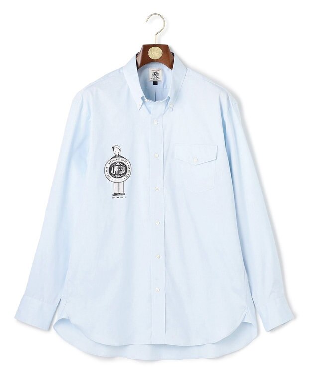 J.PRESS MEN 【AaronChang】【UNISEX】ピンオックス シャツ / B.D. サックスブルー系