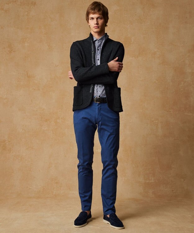 JOSEPH ABBOUD 【ストレッチ/JAPANファブリック】ヴィンテージコットンストレッチ パンツ ブルー系