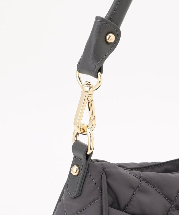 J.PRESS LADIES 【2way】ボンディングキルト ショルダー バッグ スレート系