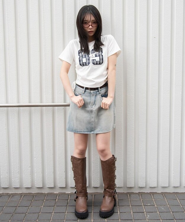 WEGO クラフトデザインサイドドロストT 柄2