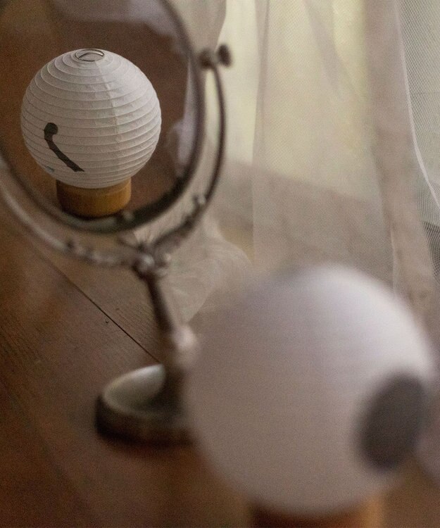 ちょうちん堂 【ころりどうぶつ】ブチ猫 BUCHI ちょうちん ライト ホワイト