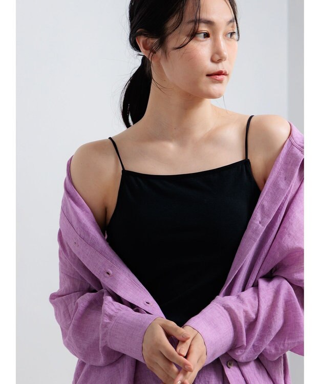 Te chichi 【接触冷感/抗菌防臭】カップ付きキャミソール ブラック