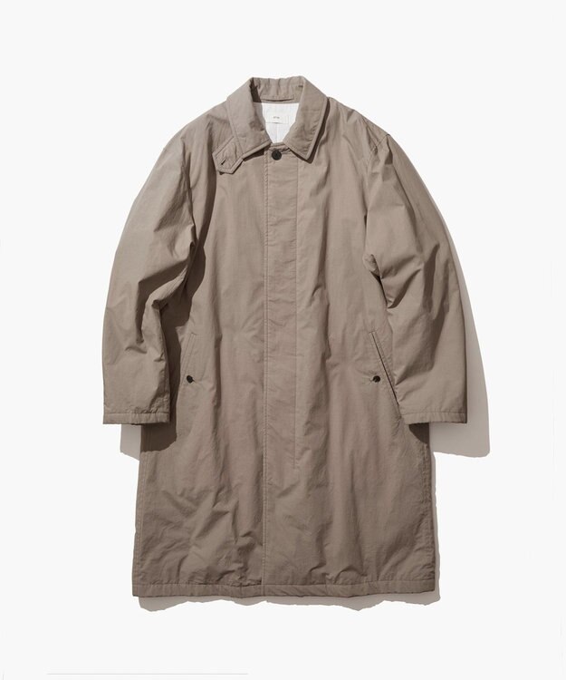 ATON MERCERIZED COTTON | シルクパテッドバルマカーンコート - UNISEX CAMEL
