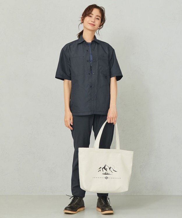 JOSEPH ABBOUD MOUNTAIN 【UNISEX】キャンバストートバック アイボリー系