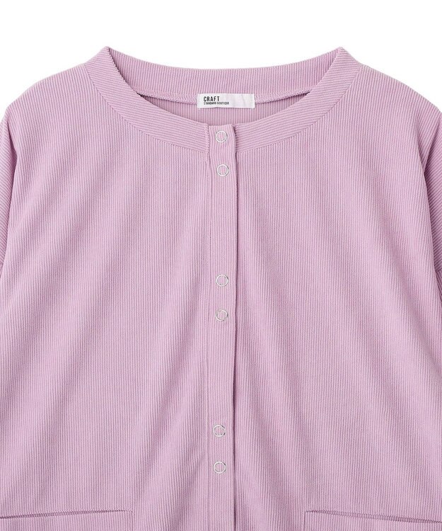 CRAFT STANDARD BOUTIQUE リングドットボタンカーディガン Pink