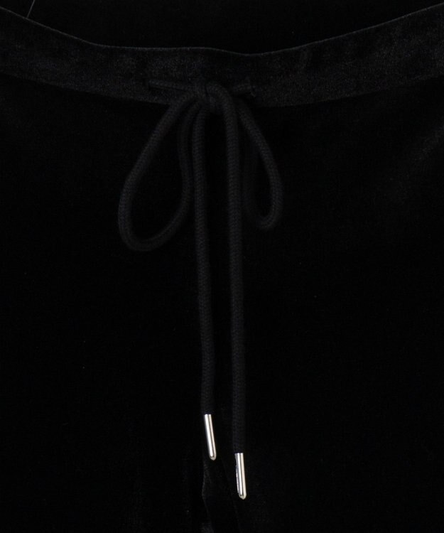 WEGO 【SETUP対応ITEM】ハイウエストベロアパンツ ブラック