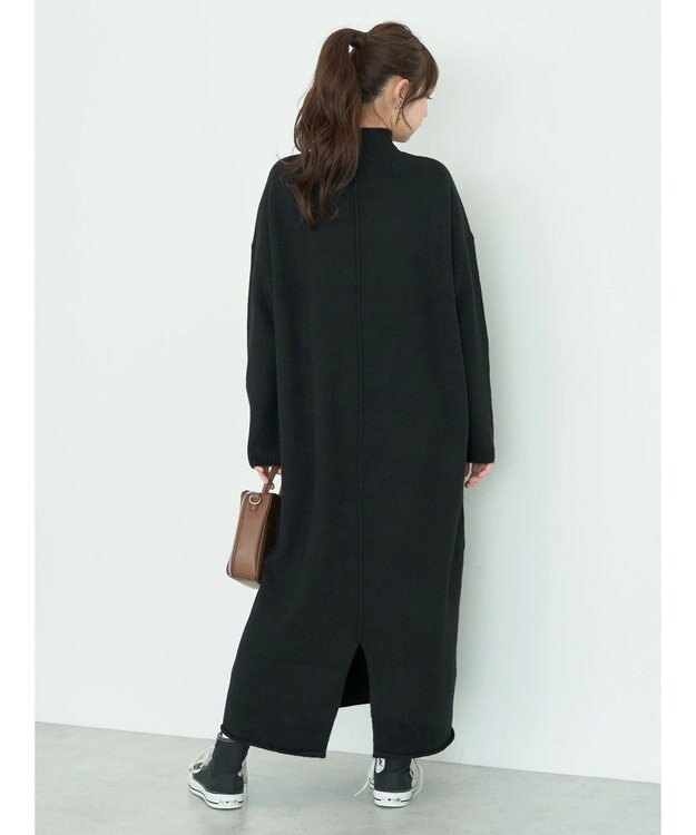 earth music&ecology ＦＬＵＦＦＹハイネックワンピース Black