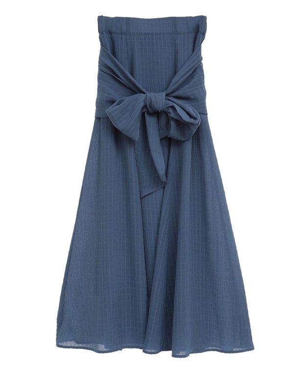 CRAFT STANDARD BOUTIQUE ツイストベルトフレアスカート Blue