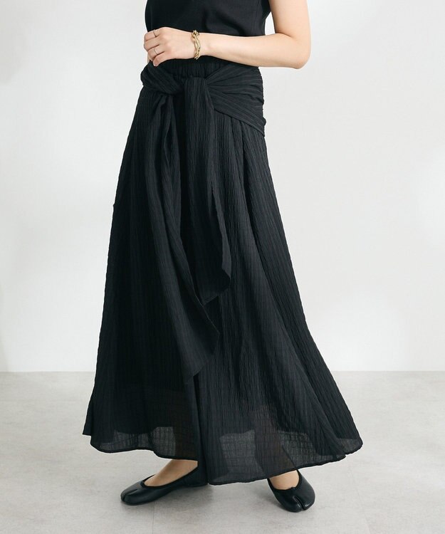 CRAFT STANDARD BOUTIQUE ツイストベルトフレアスカート Black