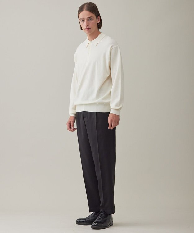 UNFILO MENS ライトウォーム ニットポロ オフ