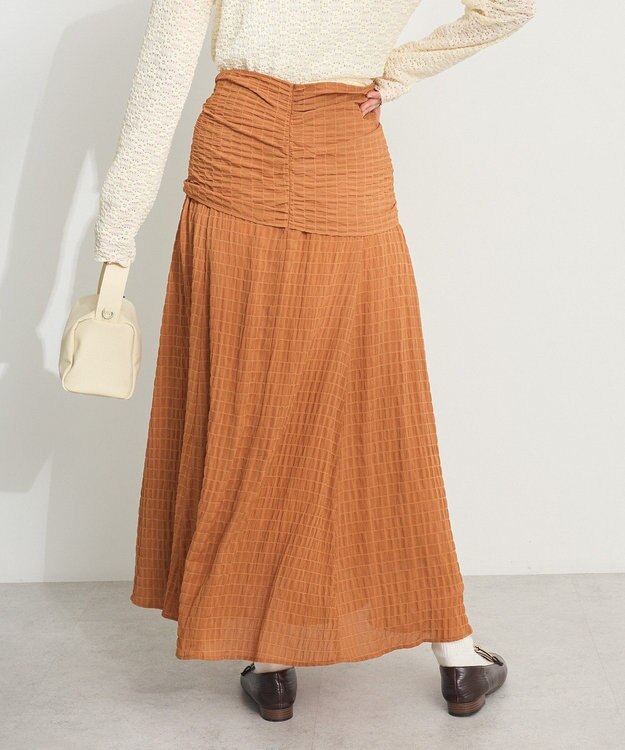 CRAFT STANDARD BOUTIQUE ツイストベルトフレアスカート Orange