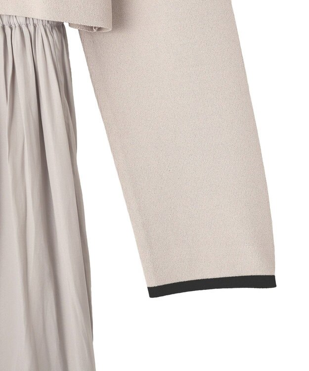 YECCA VECCA 【2点SET】カーディガンセットワンピース Gray Beige