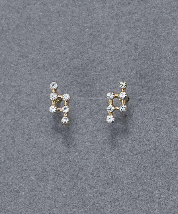 Phoebe 〈金属アレルギー対応〉タイニーコスモビジューピアス　小粒/小さい/小さめ/セカンドホール ゴールド