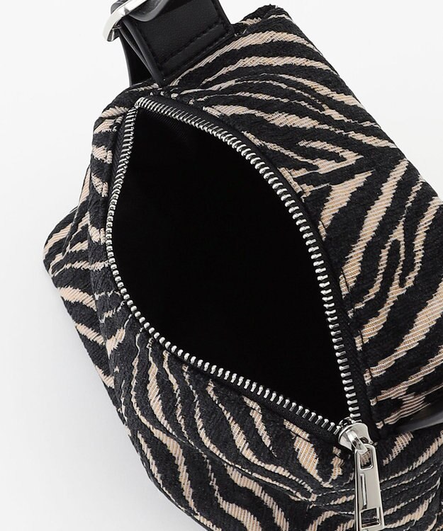 ICB スクエアワンハンドル バッグ 起毛ゼブラ系