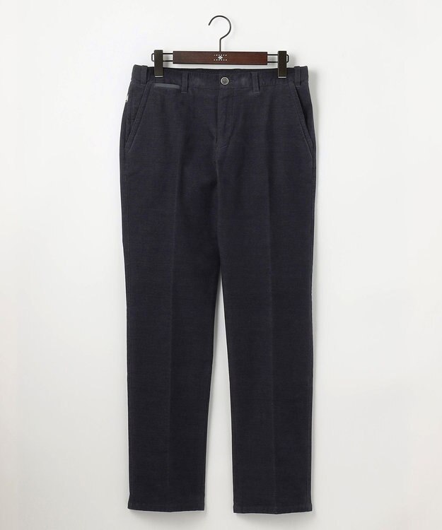 JOSEPH ABBOUD 【ウエストも伸びる！/ストレッチ/暖かい/オーガニック】オーガニックカルゼストレッチ パンツ ネイビー系