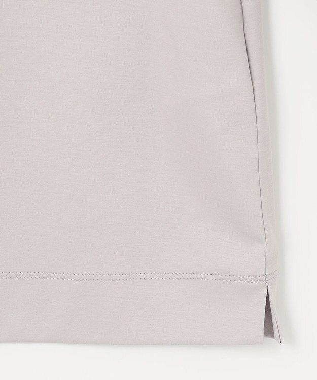 自由区 L スムースコンビ ボリューム袖カットソー ライトグレー系