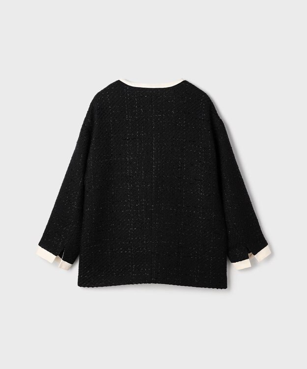 GRACE CONTINENTAL ツイードトリミングジャケット ブラック