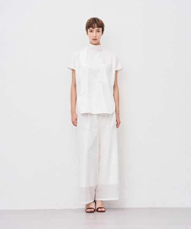 uncrave シアーオーガンジー ワイドパンツ オフ