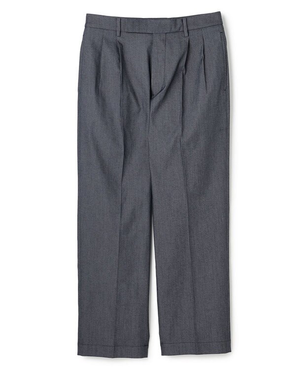 UNFILO MENS 【ストレッチ】イージーケアクリアデニム 機能美パンツ ワイド インディゴ