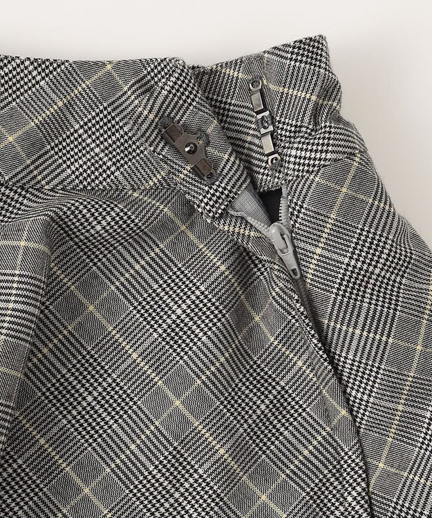 組曲 KIDS 【150-160cm】ティアードチェック スカート グレー系3