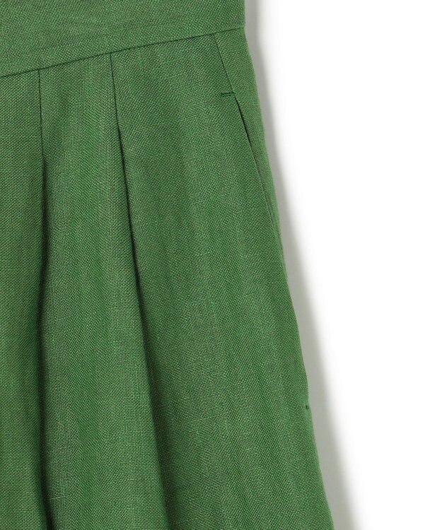 uncrave リネンオックスフォード ワイドパンツ グリーン