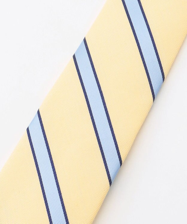 J.PRESS MEN 【LINEN MIX COLLECTION】 レジメンタル ネクタイ イエロー系1