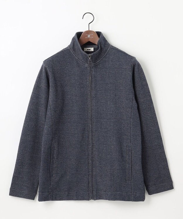 JOSEPH ABBOUD 【オーガニックコットン使用】フルZIPカラー ブルゾン ネイビー系
