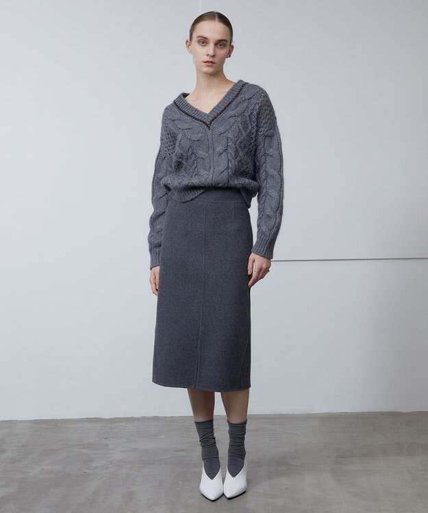 BEIGE， HANS / タイトスカート C Gray