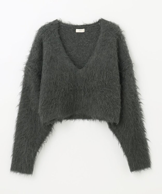 NAVE 【Nave】モヘアシャギーニットトップス チャコール系