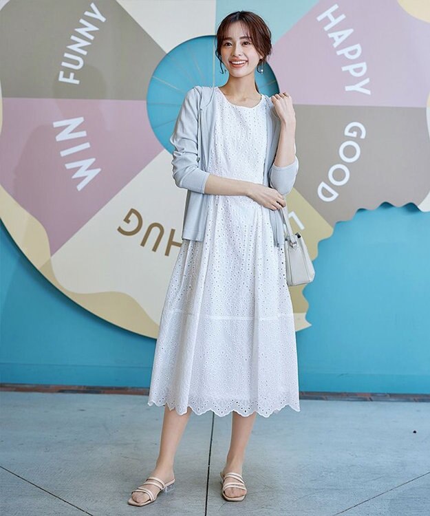 Tiaclasse サマーニットショートパーカー サックスグレー