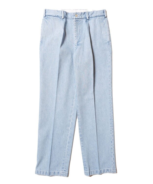 J.PRESS MEN 【J.PRESS ORIGINALS】SHIOTA DENIM PIPED STEM 1TUCK / JAPAN MADE サックスブルー系