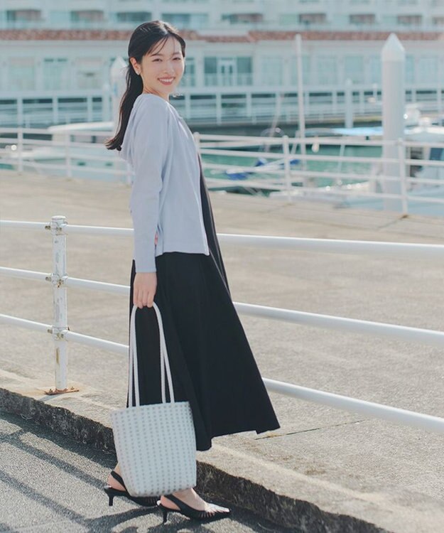 Tiaclasse サマーニットショートパーカー サックスグレー