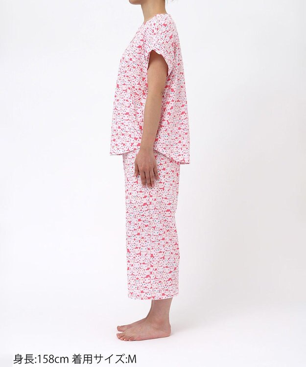 tsumori chisato SLEEP ツモリチサト パジャマ 3分袖 半袖 8分丈 綿100%(本体) 天竺素材 レディース UDT157 /ワコール ピンク