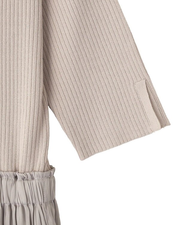 YECCA VECCA 【2点SET】カーディガンセットワンピース Gray Beige