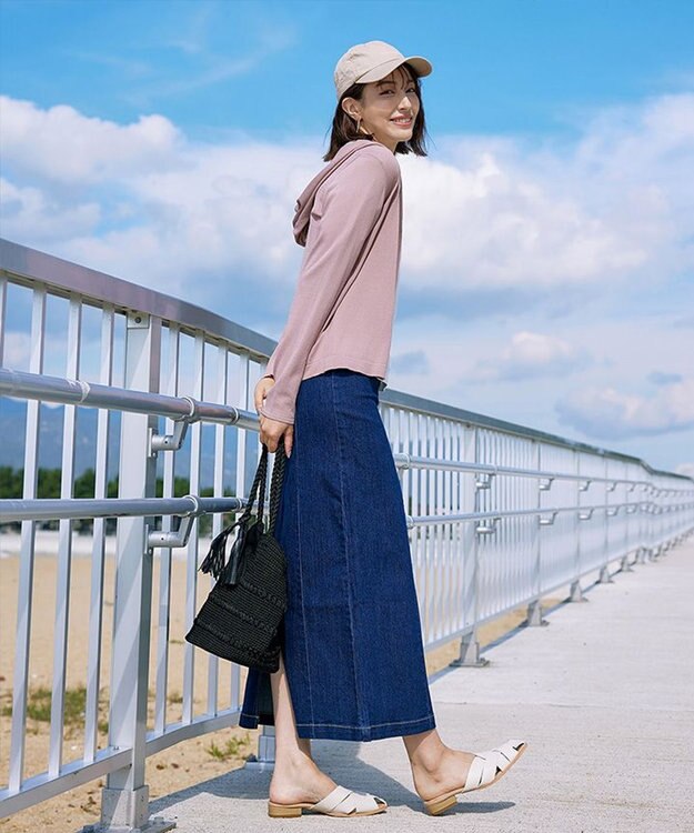 Tiaclasse サマーニットショートパーカー ピンク