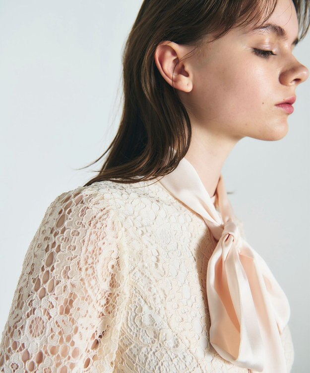 GRACE CONTINENTAL レースボウタイワンピース キナリ