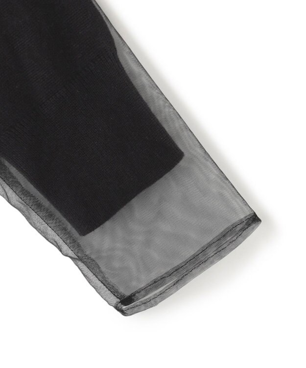 BEIGE， 【洗える】MYRTLE / チュールレイヤードクルーネックトップス Slate