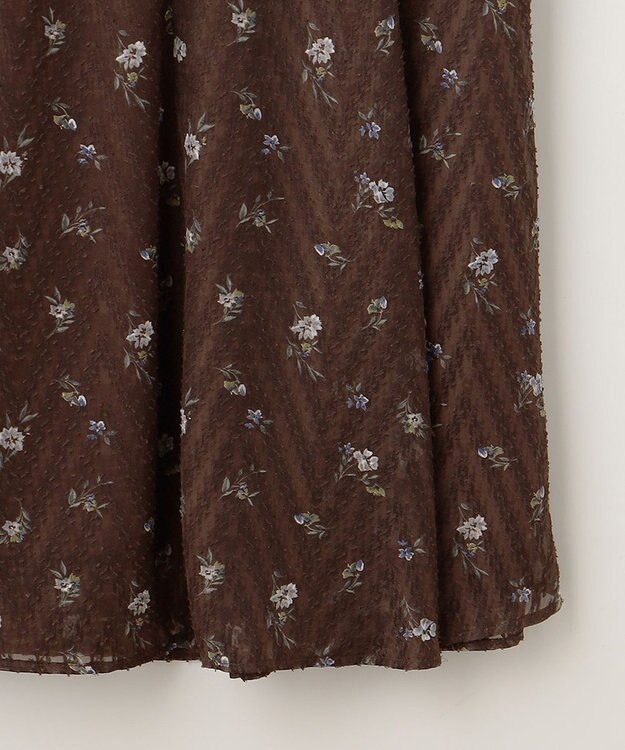 ANY SIS 【2SET】フラワーキャミ ワンピース × リブインナー ブラウン系×アイボリー