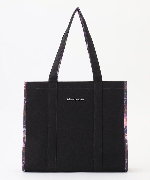 自由区 【カトリエムブーケ】Sac a fleurs プリントバッグ ブラック