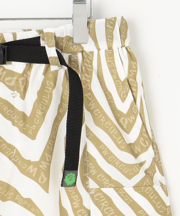 PW CIRCULUS 【高通気 / 軽撥水 / 軽量のDotAir 使用】【MEN】ゼブラ柄ベルテッドショーツ ベージュ系5