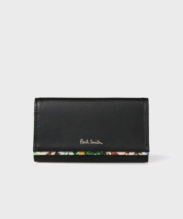 Paul Smith マーガレットプリントトリム キーケース ブラック