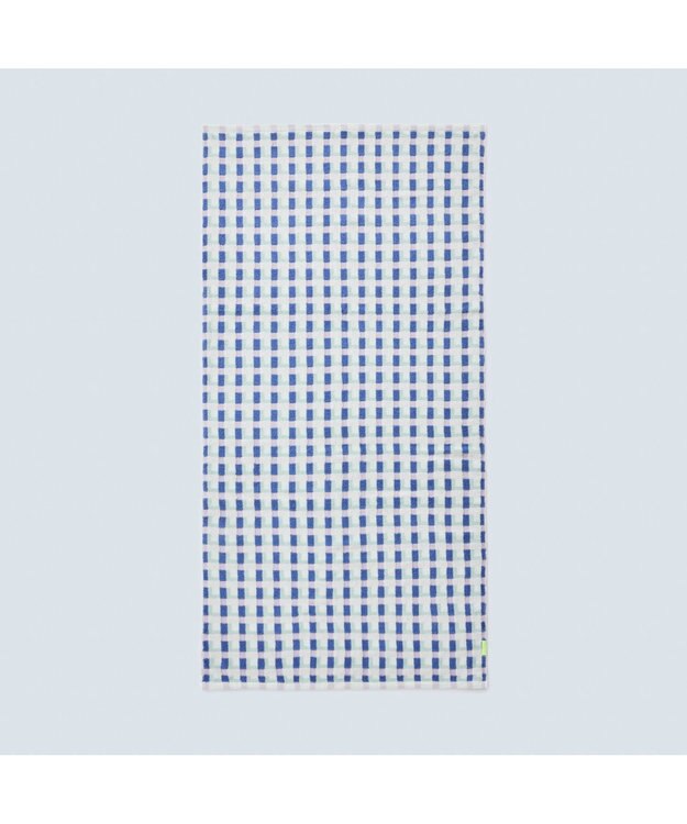 COQ 【SUPER ZERO】PLAID GEO チェックバスタオル ブルー