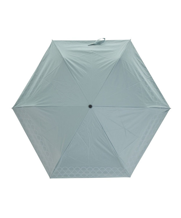 MOONBAT 晴雨兼用日傘 折りたたみ傘 まるボーダー／遮光 遮熱 UV ライトグリーン