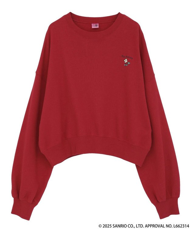 earth music&ecology マイメロディ＆クロミ／ｅａｒｔｈ　レトロアートスウェット Red